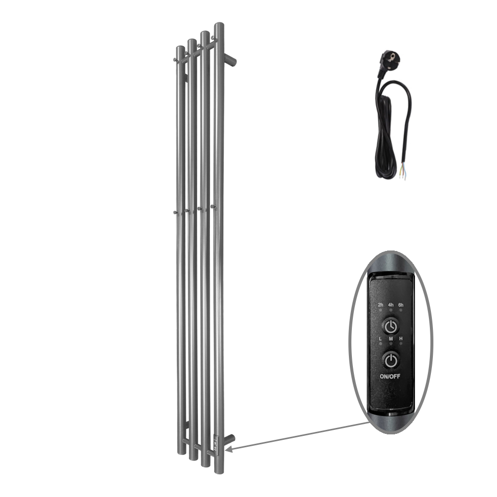 Полотенцесушитель Проксима Круг (электро.) 21х150 (скр.монтаж, унив.подкл., Графит), Альтасан